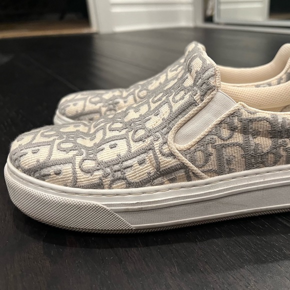 Dior solar oblique embroid sneaker in Grey Stone - Picture 4 of 16